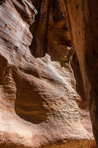 Low angle view of rock formation