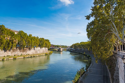 Bridge over river against sky