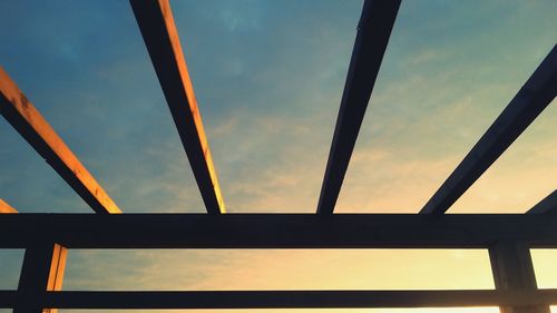 Built structure against sky during sunset