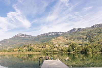 Saint-jean-de-chevelu lake in savoie in france