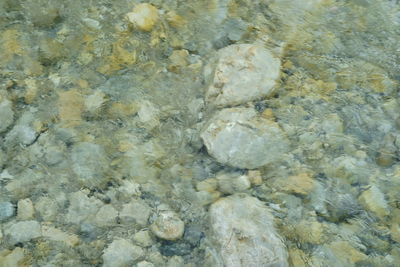 Full frame shot of rocks in sea