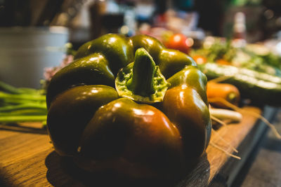 Close-up of fruits on table