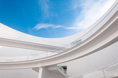 Low angle view of modern building against sky