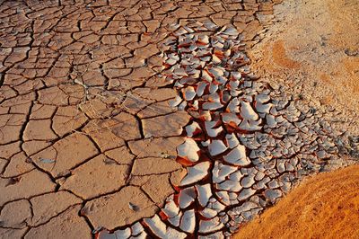 Full frame shot of pebbles on desert