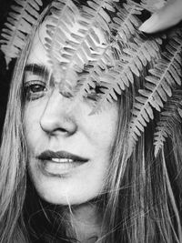 Close-up portrait of young woman