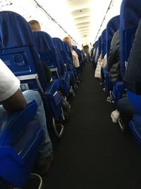 People sitting in airplane