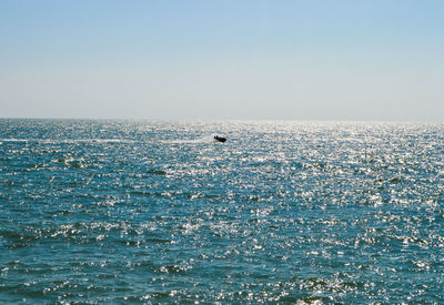 View of sea against clear sky