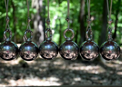 Close-up of decoration hanging outdoors