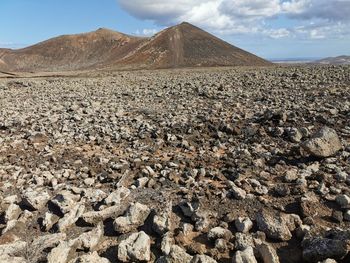 Scenic view of desert against sky