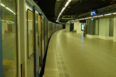 Train at railroad station platform