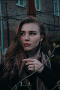 Portrait of beautiful young woman