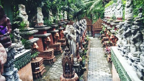 Panoramic view of steps amidst trees