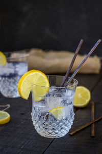 Close-up of drink on table