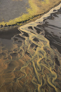 Icelandic landscape seen from the airplane