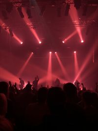 High angle view of illuminated lights