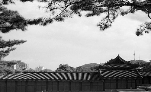 Built structure with trees in background