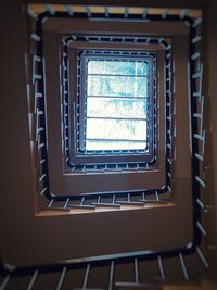 Low angle view of spiral staircase