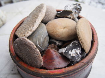 Close-up of stack of food