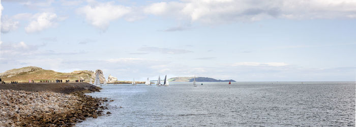 Panoramic view of sea against sky