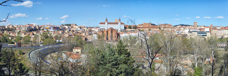 Panoramic view of townscape against sky