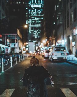 City street at night