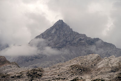 Schonfeldspitze mountain at steinernes meer, mountain landscape in bavaria, germany