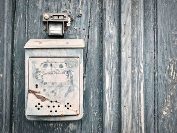 Close-up of closed door