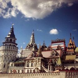 Low angle view of temple against sky