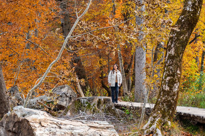 Girl on wooden