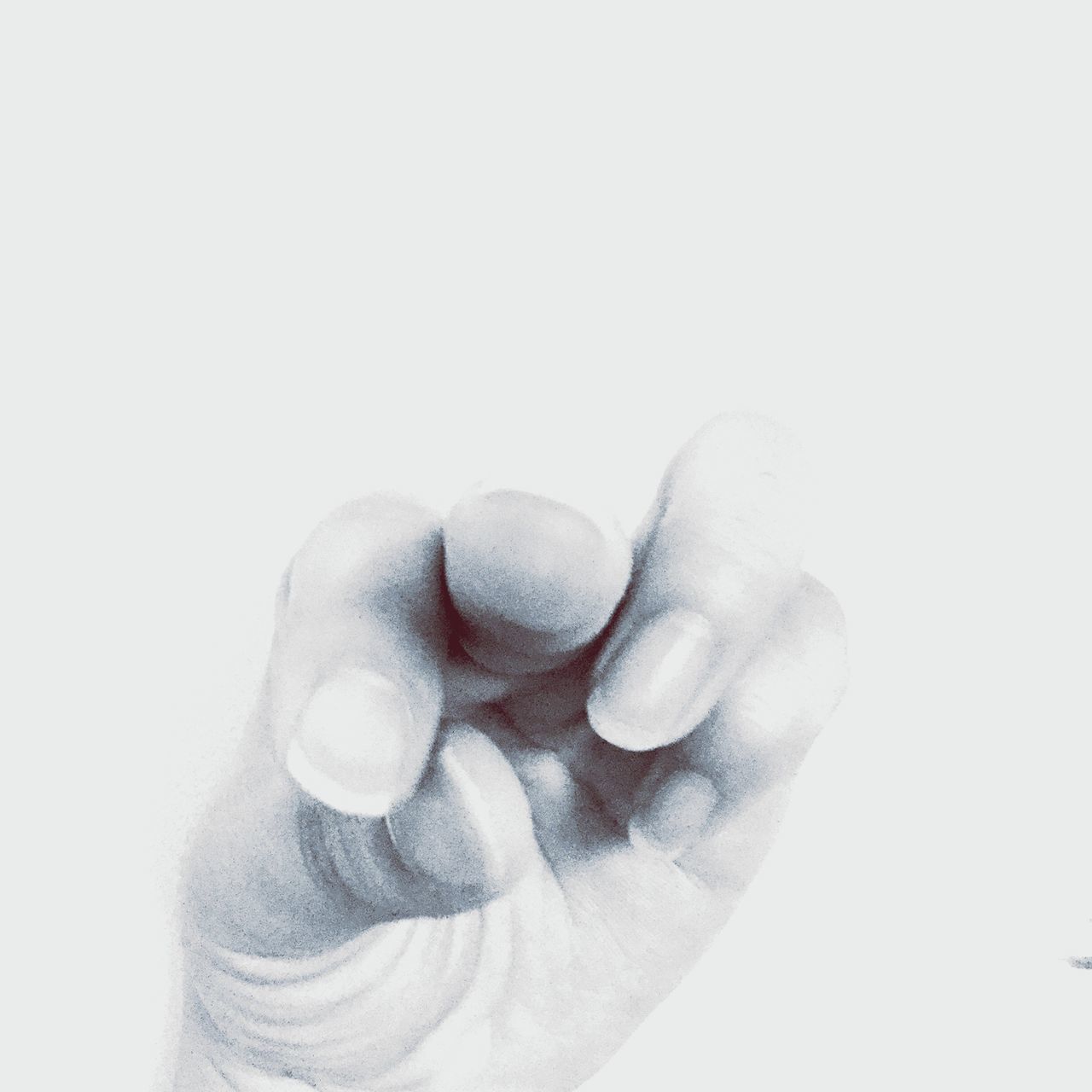 studio shot, white background, copy space, close-up, part of, person, cut out, cropped, white color, art and craft, single object, indoors, creativity, still life, art, human finger, human representation