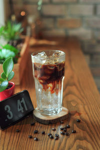 Close-up of drink on table