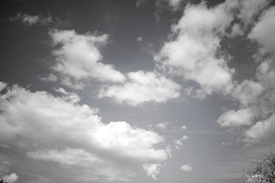 Low angle view of clouds in sky