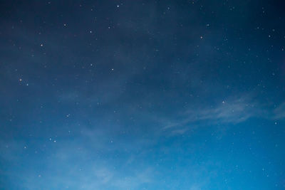 Low angle view of stars in sky