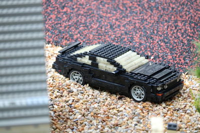 High angle view of vintage car