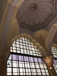 Low angle view of ceiling of building