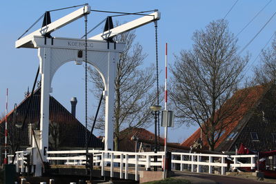 Bridge against sky during winter