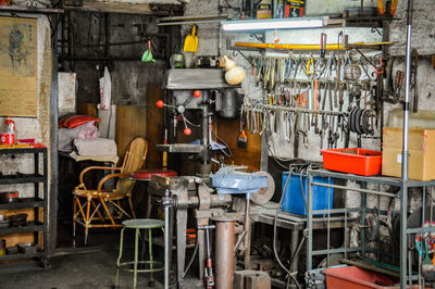 Rustic and old repair shop in penang malaysia