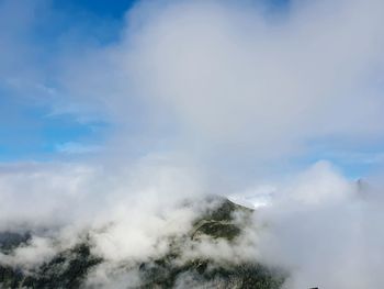 Low angle view of mountains against sky