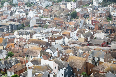 High angle view of townscape