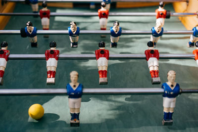 Full frame shot of foosball