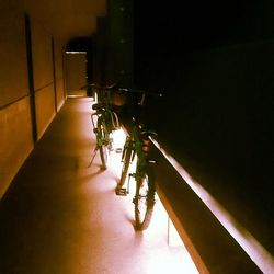 Empty corridor at night