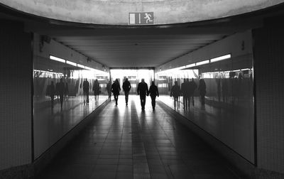 People walking in subway