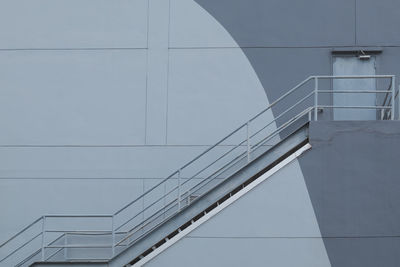 Low angle view of staircase against building