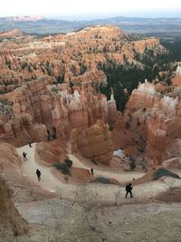High angle view of rock formations