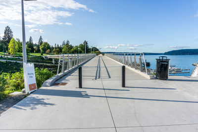 The wilson way bridge leads to point defiance park in tacoma, washington.