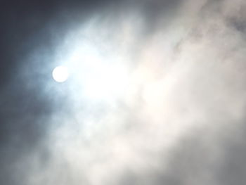 Low angle view of moon in sky