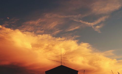 Low angle view of sky during sunset