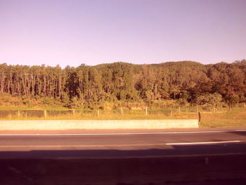 Country road along landscape