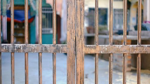 Old rusty metallic gate