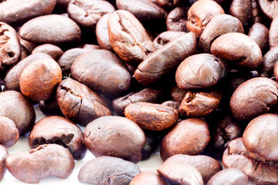 Close-up of roasted coffee beans